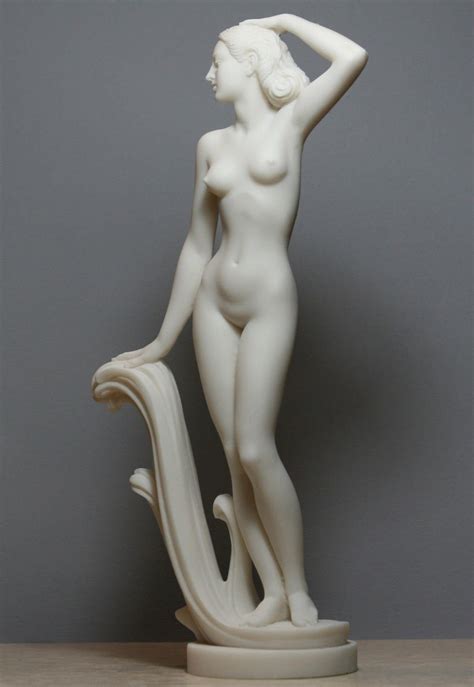 Goddess Aphrodite Venus Nude Female Figure Alabaster Statue Sculpture Inches Buy Online In