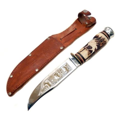 Hoffritz Solingen Hunting Knife With Stag Horn Handle Lot 1052