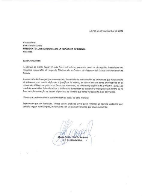 Modelo De Carta De Renuncia Peru Ministerio De Trabaj