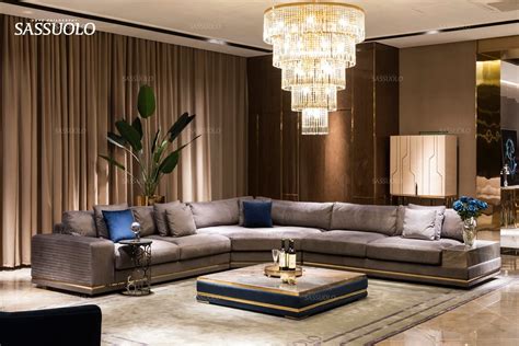 Modern Longhi L Shape Sofa 7 Seater Living Room Sofa Sets China
