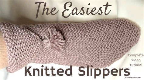 The Easiest Knitted Slippers Video Tutorial Youtube