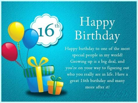 Happy 16th Birthday Wishes For Son With Images Birthday Wishes For