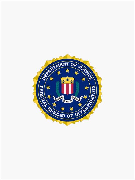 Fbi Authentic Seal Stamp Sticker For Sale By Robertsonben Redbubble