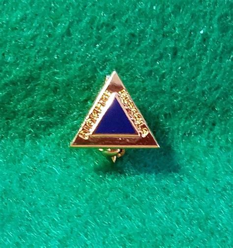 Phi Sigma Sigma Triangle Pledge Lapel Pin Sorority Diokete Hupsala Phi