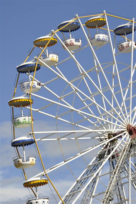 Free Images Ferris Wheel Amusement Park Blue Sky Tourist