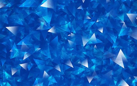 Blue And White Wallpaper Abstract Blue Triangle Hd Wallpaper