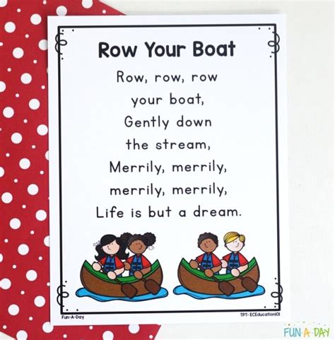 Row Row Row Your Boat Printable Poem LaptrinhX News