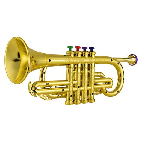 Aibecy Trumpet Kids Musical Wind Instruments Abs Metallic Gold Trumpet