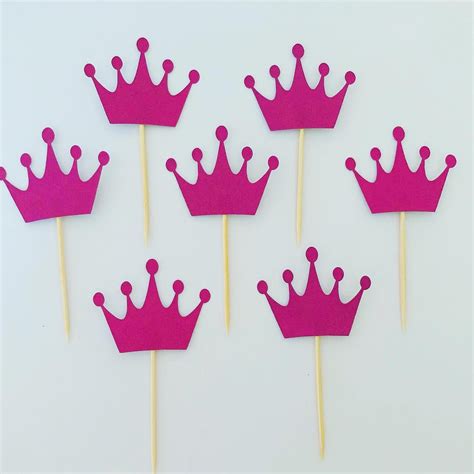 Princess Crowns Cupcake Toppers Glitter Princess Tiara Etsy Australia