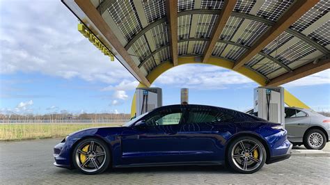 Porsche Taycan Turbo S Charging At A Fastned Charging Stat Flickr
