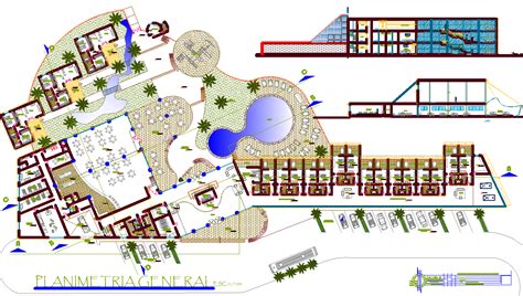 Resort Project Layout Detail Dwg File Cadbull