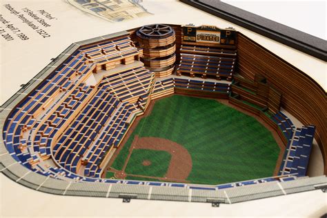 Pittsburgh Pirates PNC Park 3D Wood Stadium Replica — 3D WOOD MAPS