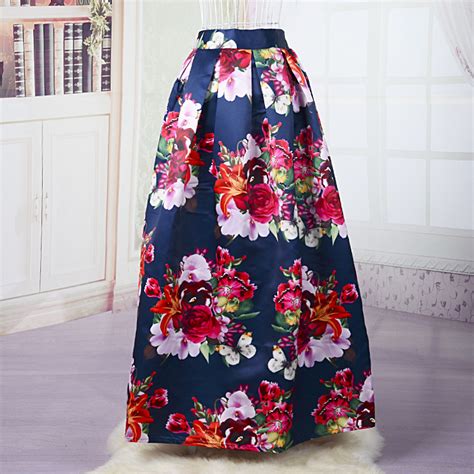 Buy Women Floral Maxi Skirt Beautiful Long Skirt Satin