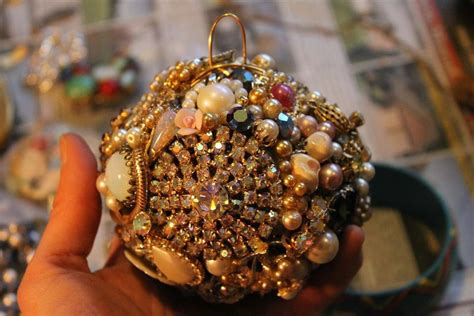 I Made A Christmas Ornament Entirely Out Of Antique Jewelry Pics