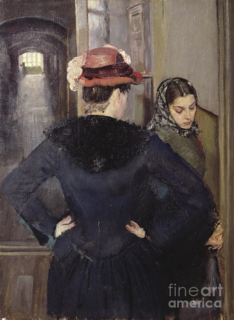 A Meeting Albertine 1885 Painting By Christian Krohg Fine Art America