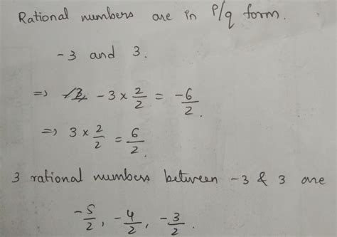 Find Three Rational Numbers Between 3 And 3 Maths Number Systems