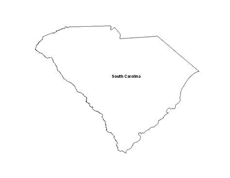 Printable Map Of The State Of South Carolina