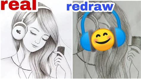 Utilize socialblade.com to check your youtube stats and track your progress. My recreation pictures from Farjana drawing Academy | A girl with headphone drawing recreation ...