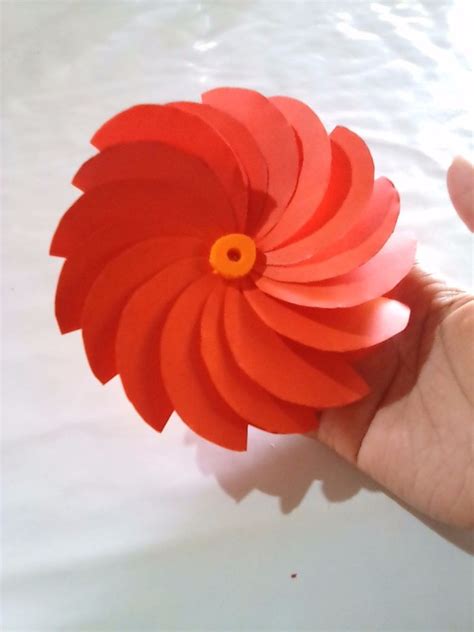 How To Make Folded Circle Paper Flowers Thriftyfun