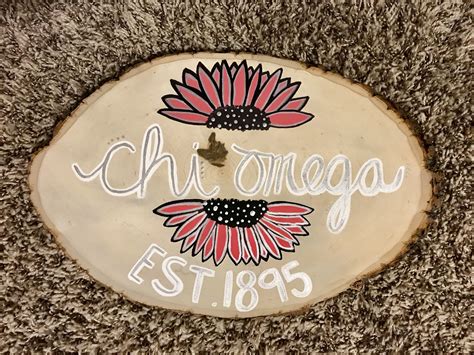 Super Cute Sorority Craft Canvas Or Wood Works Great Chi Omega