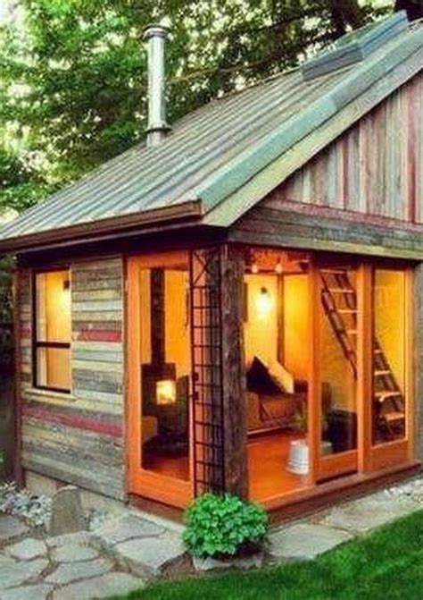 Main benefit is extra overhead storage sp 40 Perfect Backyard Storage Shed Design Ideas To Have Today - OMGHOMEDECOR
