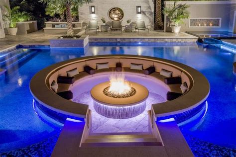 11 Amazing Designs Of Fire Pits Built Inside Pools Perfect Water And Fire Outdoor Combination