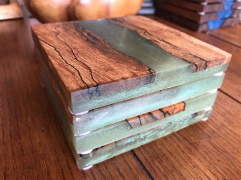 Spalted maple & epoxy coasters | Diy cups, Woodworking projects diy, Epoxy
