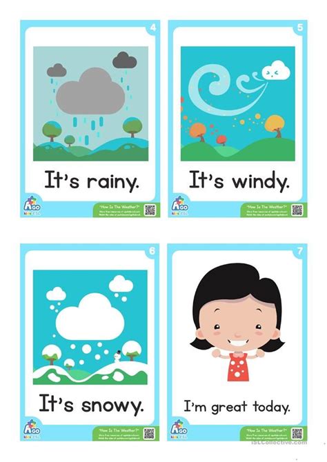 How Is The Weather Esl Flashcard Set Weather And Feelings Vocabulary