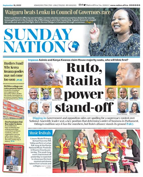 Nation Africa On Twitter Ruto Raila Power Stand Off Epaper