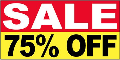 Sale 75 Off Vinyl Banner Clearance Promotion Sign 2x4 Ft Ryb Ebay