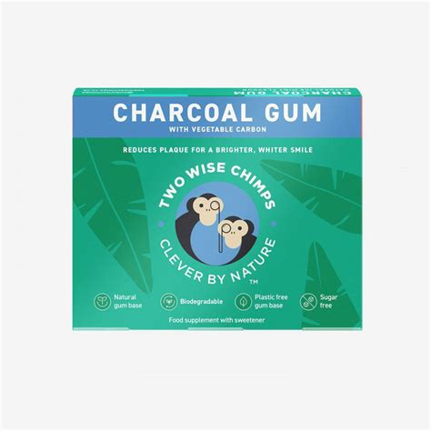 Two Wise Chimps Charcoal Chewing Gum Mega Box Fairgum