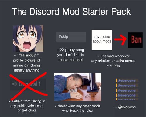 The Discord Mod Starter Pack Starter Packs Know Your Meme