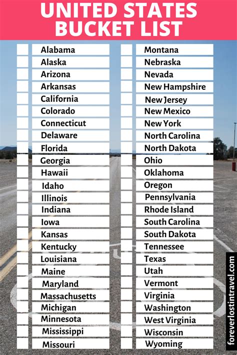 50 States Vacations Artofit
