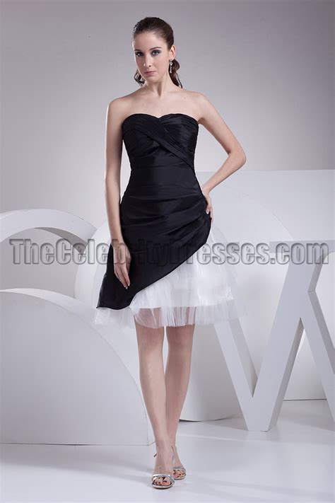 Black And White Short Formal Dresses