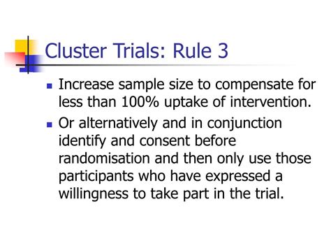PPT Cluster Randomised Trials PowerPoint Presentation Free Download ID