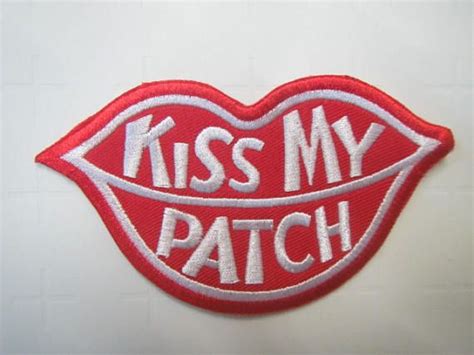 Kiss My Patch Etsy Iron On Embroidered Patches Patches Cool Patches