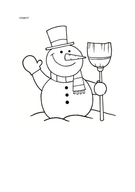 Božić Bojanka Hr Snowman Coloring Pages