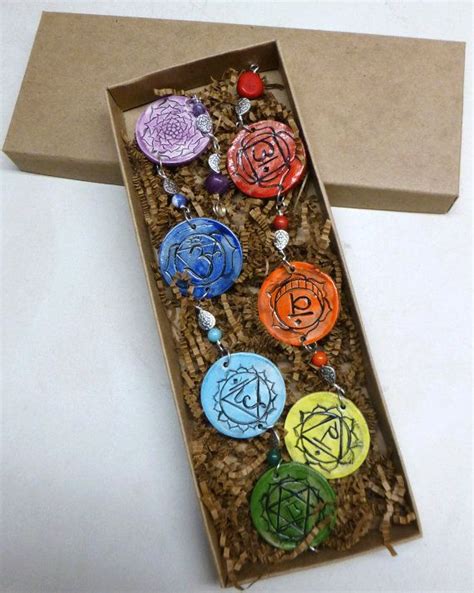 Ceramic Chakra Chain Etsy Fairy Garden Furniture Chakra Chakra Colors