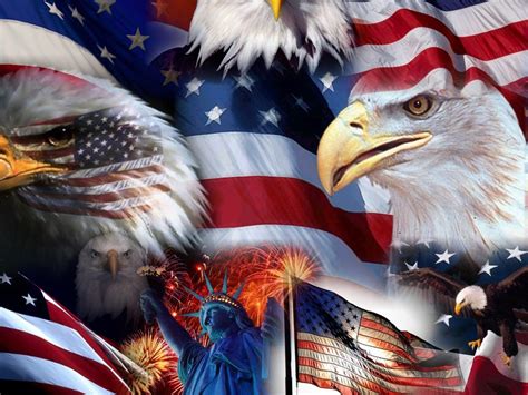 american symbols bald eagle statue  flag star statue  liberty desktop wallpaper hd