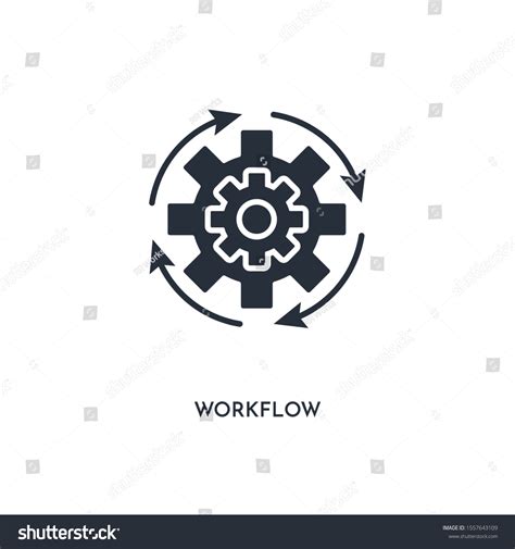 Workflow Icon Simple Element Illustration Isolated Stock Vector