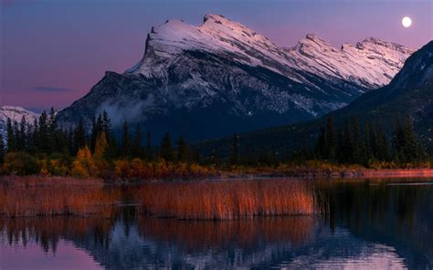 Download Wallpapers Banff Vermilion Lakes 4k Autumn Banff National
