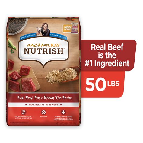 Rachael Ray Nutrish Real Beef Pea And Brown Rice Recipe Dry Dog Food 50