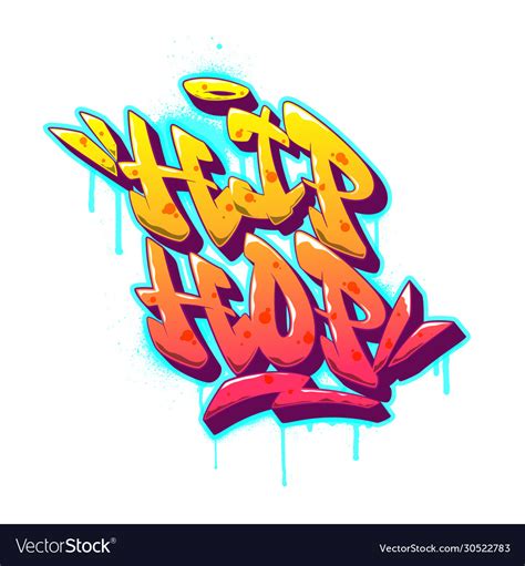 Hip Hop Font In Old Babe Graffiti Style Vector Image