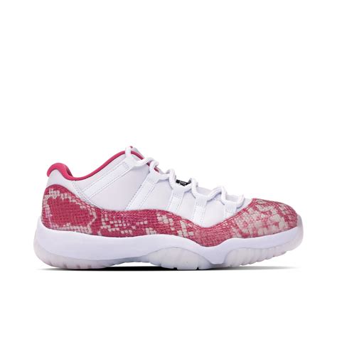 Air Jordan 11 Low Pink Snakeskin Womens Ah7860 106 Laced