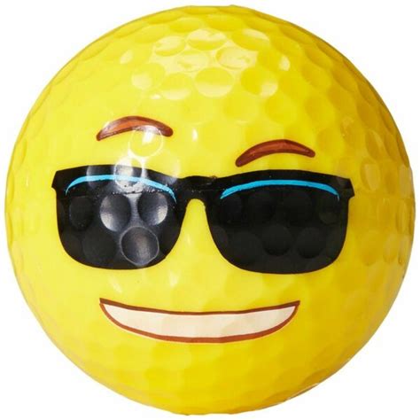 Emoji Golf Balls 2ply Professional Practice Dozen 12 Count Fun Gag T