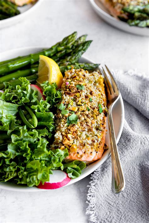 Pistachio Crusted Baked Salmon Easy And Healthy Two Peas And Their Pod
