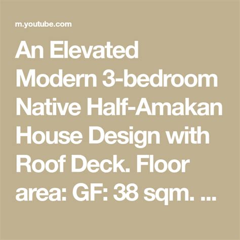 An Elevated Modern 3 Bedroom Native Half Amakan House Design With Roof