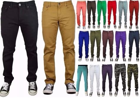 Calça Masculina Sarja Colorida Várias Cores Lycra Slim Jeans R 49 49