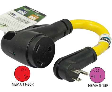 Conntek 15200 And 14200 Nema 5 15p To Tt 30r Rv Pigtail Adapter