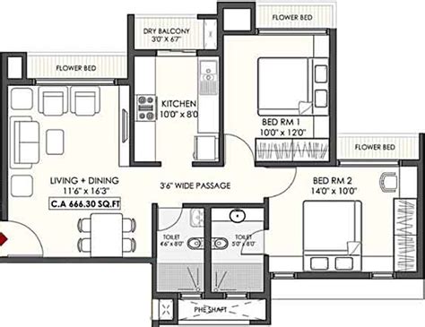 1000 sq ft image above is part of the post in 1000 sq ft gallery. 1000 sq ft 2 BHK 2T Apartment for Sale in Neptune Flying ...